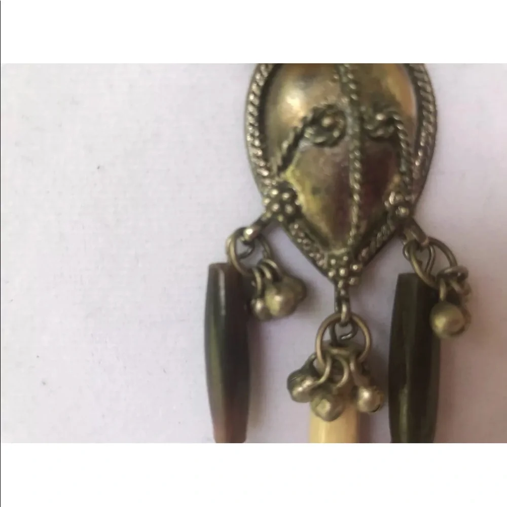 Multi Stone african Necklace brown‎ earth tones